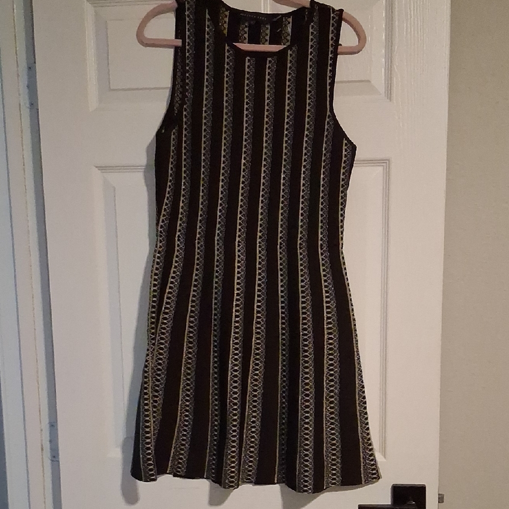 Endless Rose Striped Black and Gold Mini Dress
